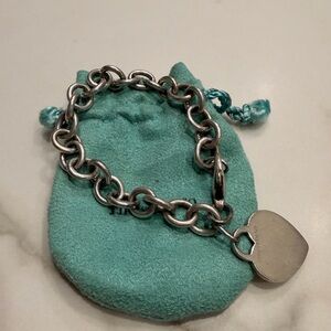 Silver Tiffany's Heart Charm Bracelet
